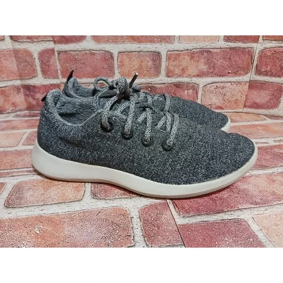 Allbirds Wool Runners Mens Size 9 Gray White Running Walking Shoes Sneakers - Picture 3 of 8